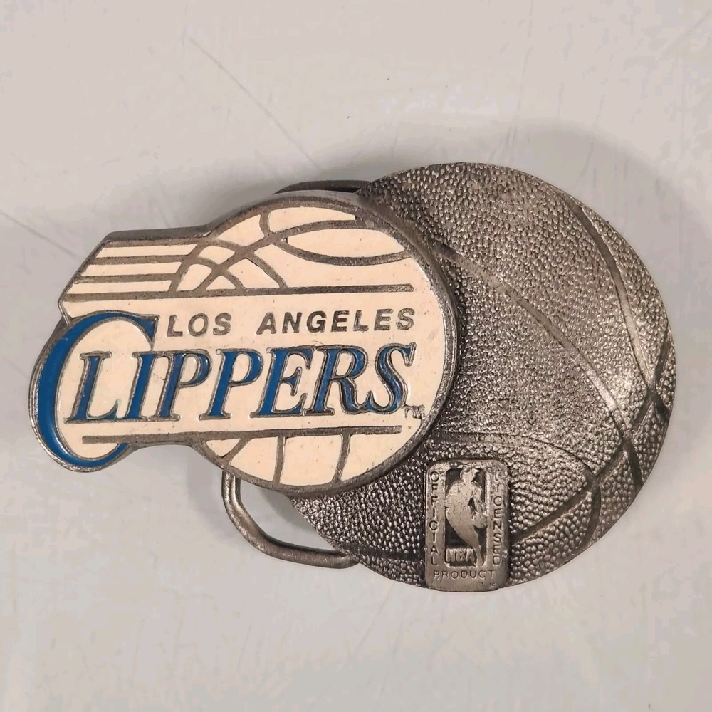 Vintage NBA Los Angeles LA Clippers Metal Belt Buckle 1994 The Gap